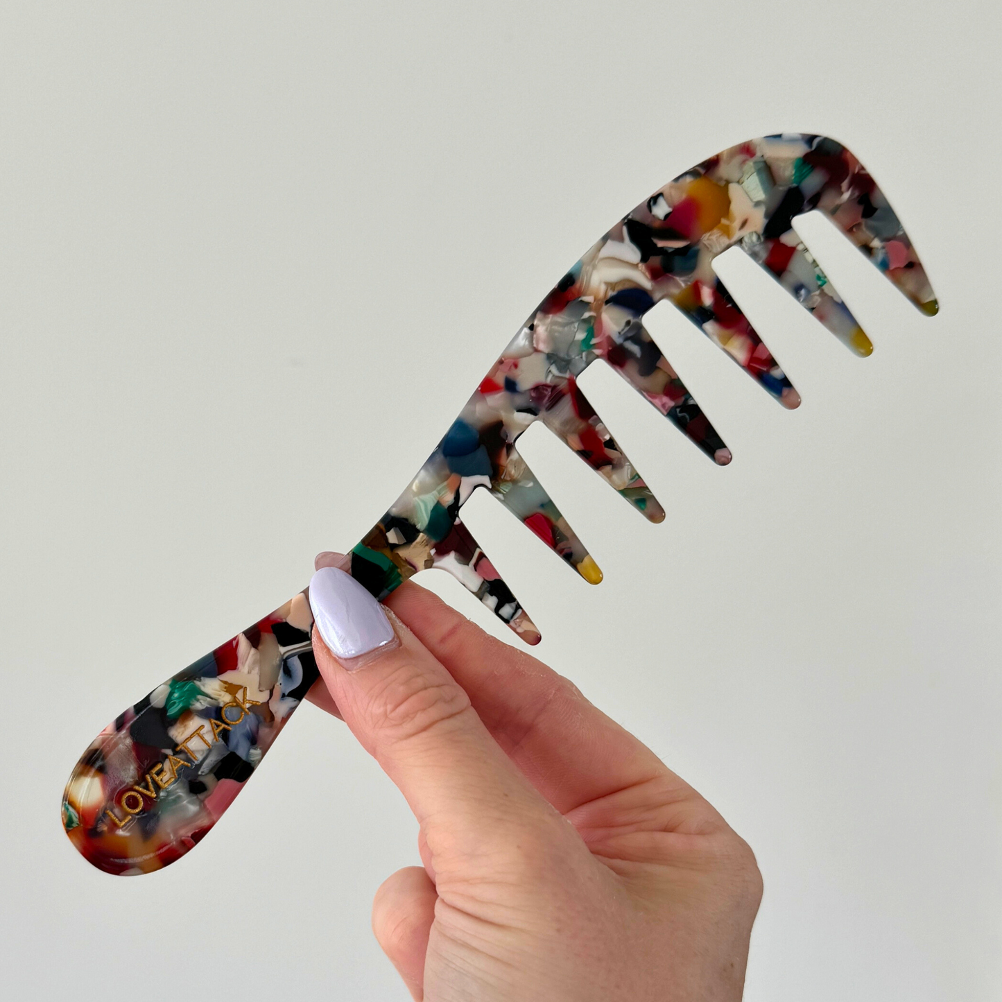 Ultra Wide Tooth Cellulose Acetate Hair Comb