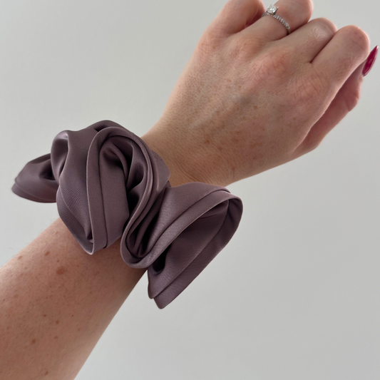 Large Satin Scrunchie - Mauve