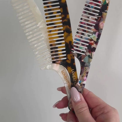 Cellulose Acetate Handled Styling Combs